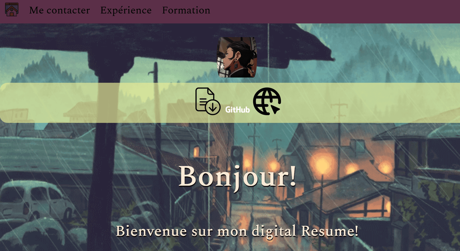 Aperçu du projet Digital Resume